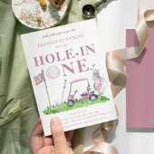 Hole In One Golf Par-t-shirt Meisje 1e Verjaardag Kaart