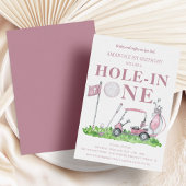 Hole In One Golf Par-t-shirt Meisje 1e Verjaardag Kaart