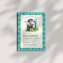 Hole in One Golf Par-Tee 1e verjaardag jongen