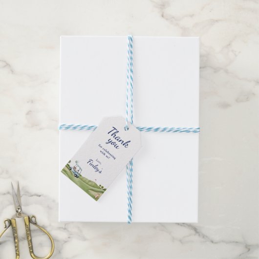 Hole In One Golf Par-Tee bedankbriefjes Cadeaulabel (Met Touw)