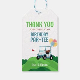 Hole In One Golf Par-Tee Jongen Verjaardag Bedankt Cadeaulabel