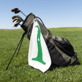 Hole in One Golf Towel Golfhanddoek (Groen)