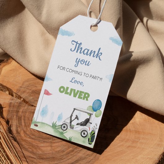 Hole in One Golf Verjaardagsfeestje Dank u Label Cadeaulabel