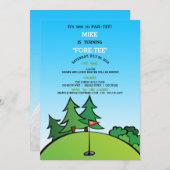 Hole in One Golf Verjaardagsfeestuitnodiging Kaart (Voorkant / Achterkant)