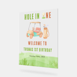 Hole In One Golf Welkom Verjaardagsfeestje Acryl Bord