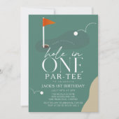 Hole in One Golfbaan 1e Verjaardag Par-Tee Kaart (Voorkant)