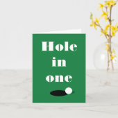 Hole-in-one golfbaan kleine wenskaart kaart (Gele Bloem)