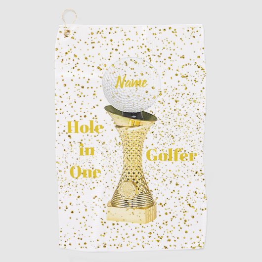 Hole in One Golfer Golfhanddoek (Voorkant)
