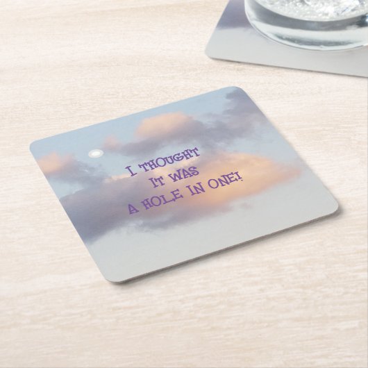 Hole in One Golfer's Dream Kartonnen Onderzetters (Schuin)