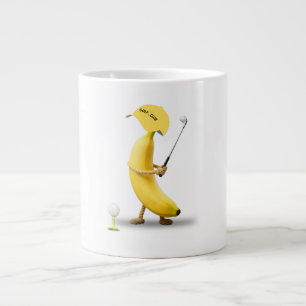 Hole In One – Grappige Banaan Golfclub Cartoon Ret Grote Koffiekop