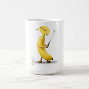 Hole In One – Grappige Banaan Golfclub Cartoon Ret Koffiemok