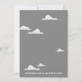 Hole in One Gray Golf Theme Boys First Birthday Kaart (Achterkant)