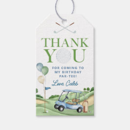 Hole In One Jongen Golf Eerste Verjaardag Par-Tee Cadeaulabel