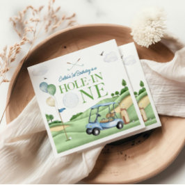 Hole In One Jongen Golf Eerste Verjaardag Par-Tee Servet