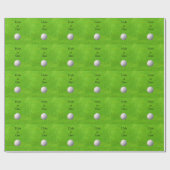 Hole in One met Golf Ball on Greens Award  Cadeaupapier (Vlak)