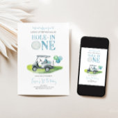 Hole-in-One Mini Golf Boy Verjaardagsuitnodiging Kaart