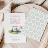 Hole-in-One Mini Golf Meisje Verjaardag Uitnodigin Kaart