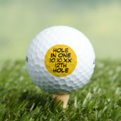 Hole in One Modern Gepersonaliseerd Golfballen (Insitu Shirt)