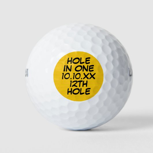 Hole in One Modern Persoonlijk Golfballen (Voorkant)