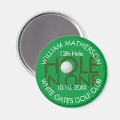 Hole in One Modern Plezier Golf Magneet (Voorkant / Achterkant)