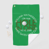 Hole in One Moderne Pret Golfhanddoek (Insitu)