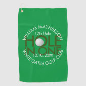 Hole in One Moderne Pret Golfhanddoek (Voorkant)