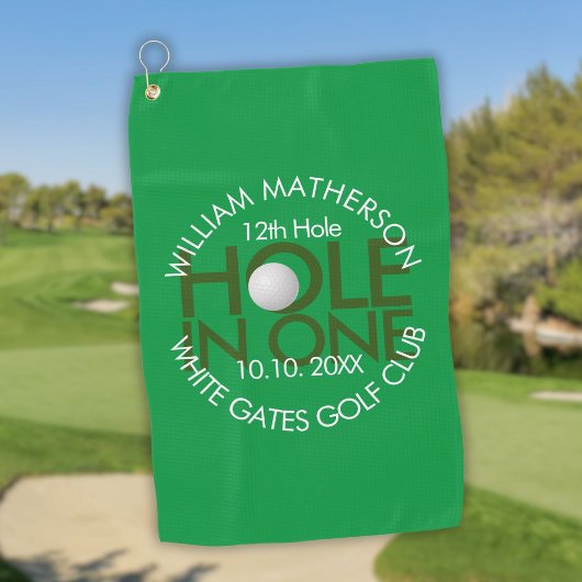 Hole in One Moderne Pret Golfhanddoek