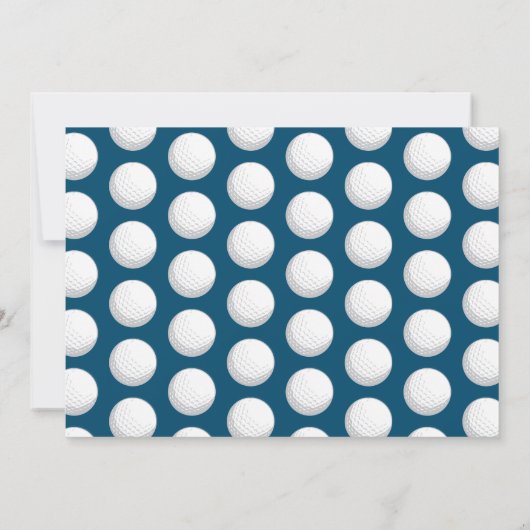 Hole in One Navy Golf Theme Jongens Eerste Verjaar Kaart (Achterkant)