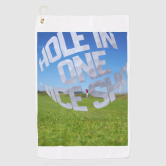 Hole In One Nice Shot Golf Towel Golfhanddoek