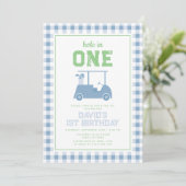 Hole in One Par T-shirt Boy 1e Verjaardag Kaart (Staand voorkant)