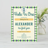 Hole in One Par-T-shirt Golf Mastered 1e Verjaarda Kaart (Staand voorkant)