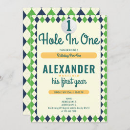 Hole in One Par-T-shirt Golf Mastered 1e Verjaarda Kaart