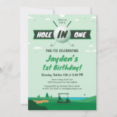 Hole-in-One Par t-shirt Golfverjaardagsfeestje Gro Kaart (Voorkant)