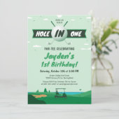 Hole-in-One Par t-shirt Golfverjaardagsfeestje Gro Kaart (Staand voorkant)