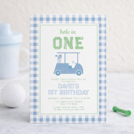 Hole in One Par Tee Boy 1e verjaardag Kaart