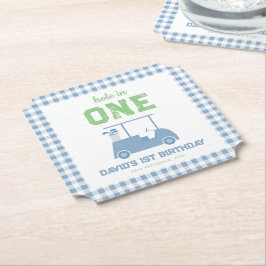 Hole in One Par Tee Boy 1st Birthday Kartonnen Onderzetters