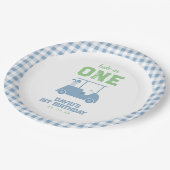 Hole in One Par Tee Boy Birthday Papieren Bordje (Gekanteld)