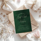 Hole-in-One Par-tee Elegant Golf Birthday party Kaart