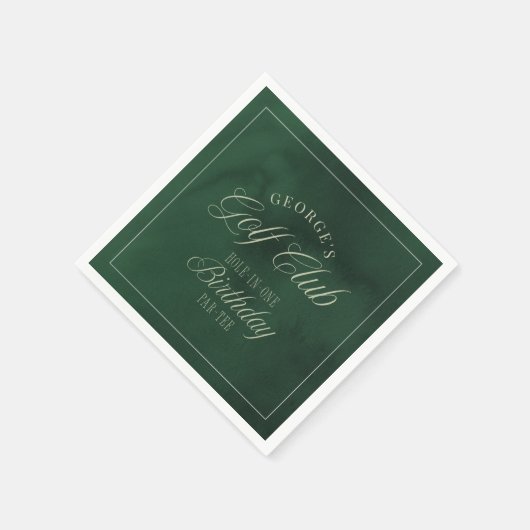 Hole-in-One Par-tee Elegant Golf Birthday party Servet (Hoek)