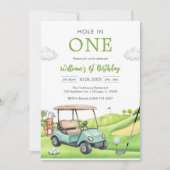 Hole In One Par-tee Golf Boy 1st Birthday Invitati Kaart (Voorkant)