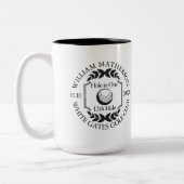 Hole in One Personalized Black and White Golf Tweekleurige Koffiemok (Links)