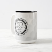Hole in One Personalized Golf Ball Tweekleurige Koffiemok (Voorkant links)