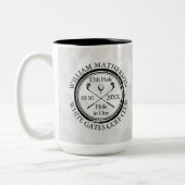 Hole in One Personalized Golf Ball Tweekleurige Koffiemok (Links)