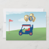 Hole in One Photo Boy Golf Par-t-shirt 1e Verjaard Kaart (Achterkant)