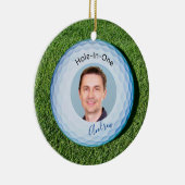 Hole in One Photo Signal Name Golf Ball Keramisch Ornament (Rechts)