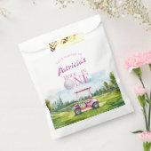 Hole In One Pink Golf 1st Birthday Bedankzakje (Gezegeld)