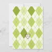 Hole In One, Pink Golf 1st Birthday Kaart (Achterkant)