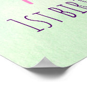 Hole in One Pink Golf Birthday Par-t-shirt Welkom Poster (Hoek)