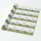 Hole In One Roze Golf 1e Verjaardag Cadeaupapier (Uitgerold)
