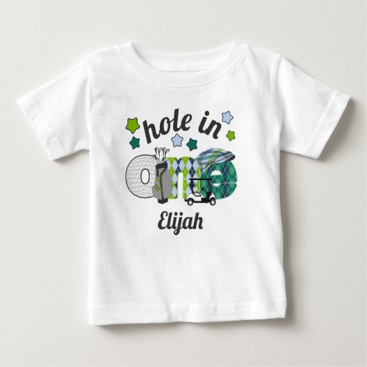 Hole in One Verjaardagsboy Shirt Golf Feest Shirt (Voorkant)